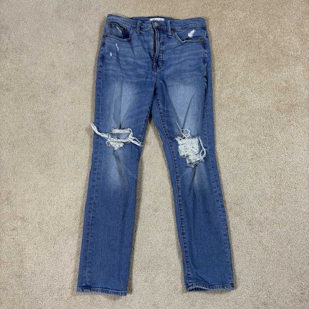 Madewell Perfect Vintage Jean Women’s Blue Wash Skinny High Rise 28 Distressed